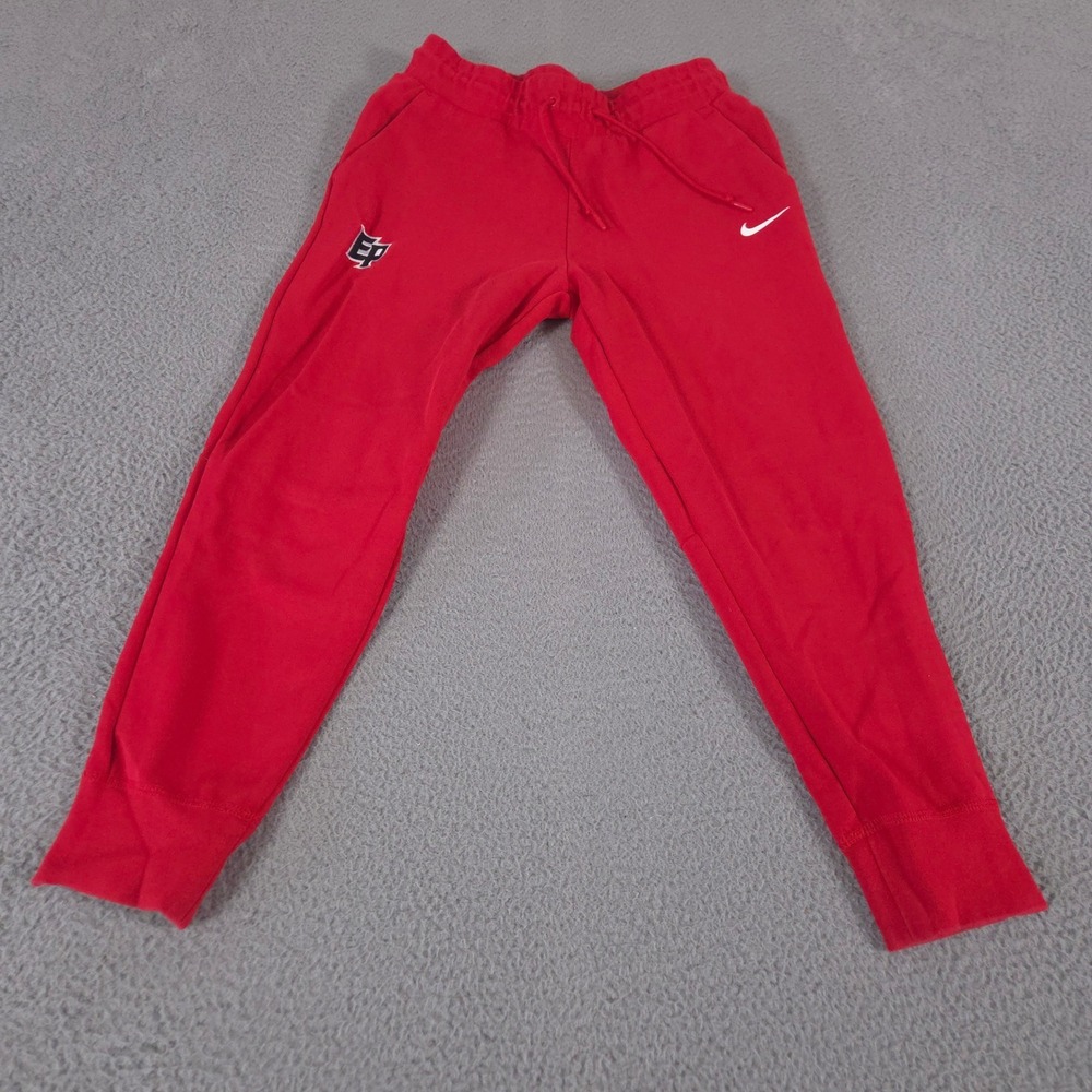 Nike Pants Womens Medium Red Tech Fleece Joggers High Rise Tapered Leg Workout